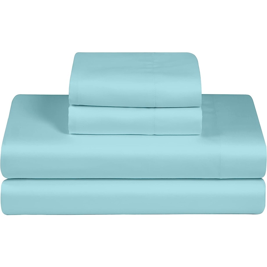 Feather and Stitch 300 Thread Count Percale Weave Cotton Sheet Set