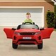preview thumbnail 7 of 5, TOBBI 12V Kids Electric Battery Powered Licensed Land Rover Ride On Toy Car, Red - 30.4