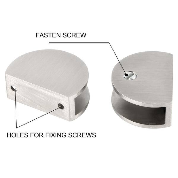 Shop Stainless Steel Cabinet Door Glass Clamp Shelf Brackets