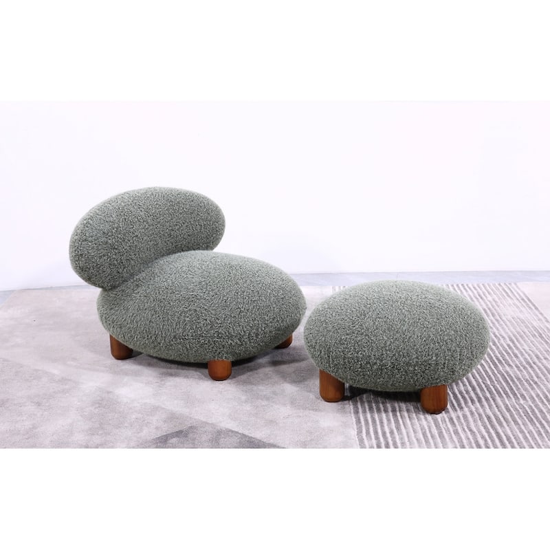 NOOM Chair And Ottoman - Green