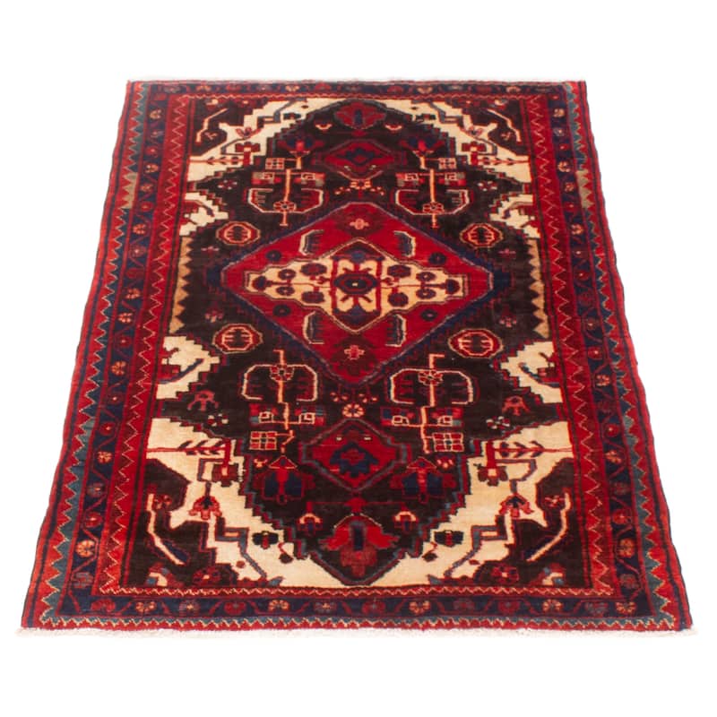 ECARPETGALLERY Hand-knotted Anatolian Vintage Black, Red Wool Rug - 3'5 x 5'5