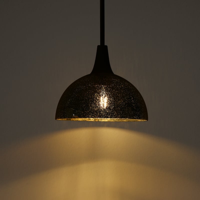 Modern Industrial 1-light Pendant Light Mercury Glass Stain Gold Kitchen Island Light for Dining Room