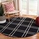 preview thumbnail 3 of 70, SAFAVIEH Handmade Flatweave Dhurries Tara Moroccan Wool Rug 6' Round - Black/Ivory