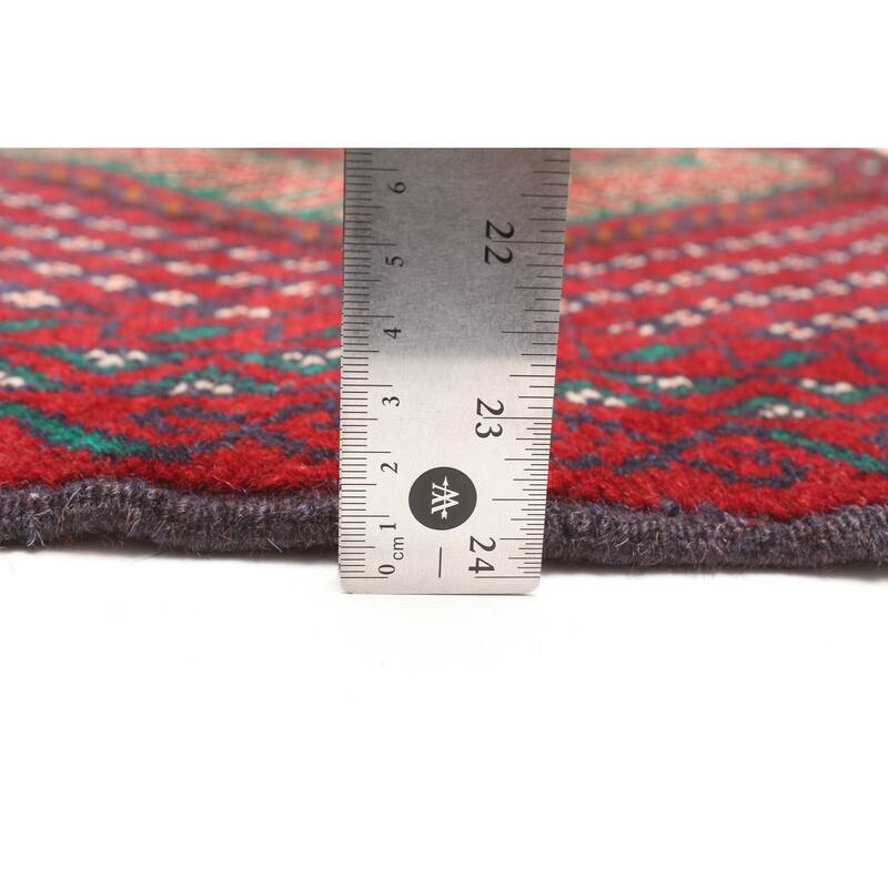 ECARPETGALLERY Hand-knotted Teimani Red Wool Rug - 2'11 x 4'11