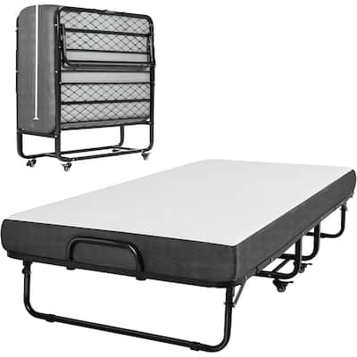 Folding Bed Rollaway Bed Guest Bed with Mattress