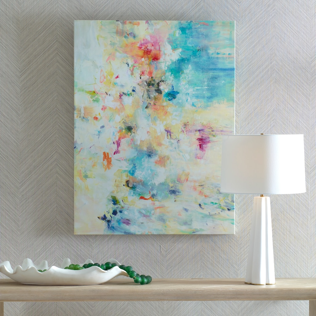 Silver Orchid Multicolor Giclee Canvas Floral Artwork