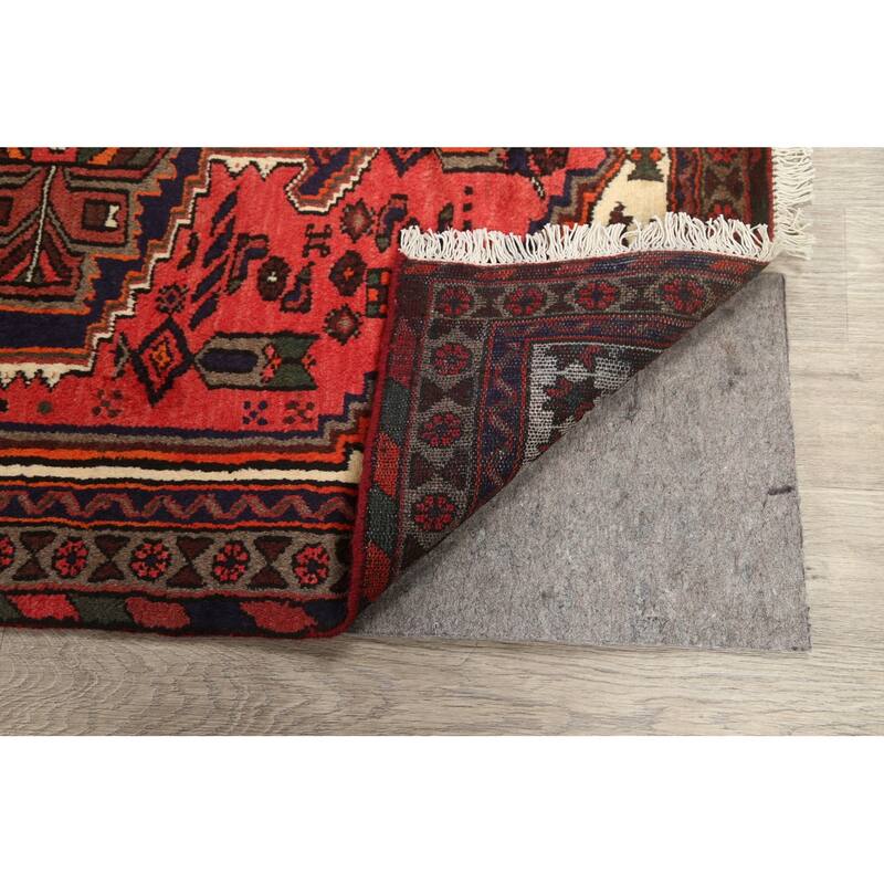 Geometric Persian Hamedan Area Rug Wool Hand-knotted Foyer Carpet - 3'3" x 4'9"