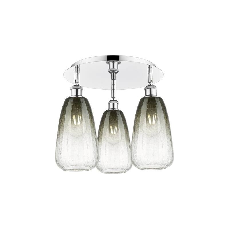 Innovations Lighting Endless Possibilities Ballston - Brookhaven Almond - 3 Light 18" Flush Mount