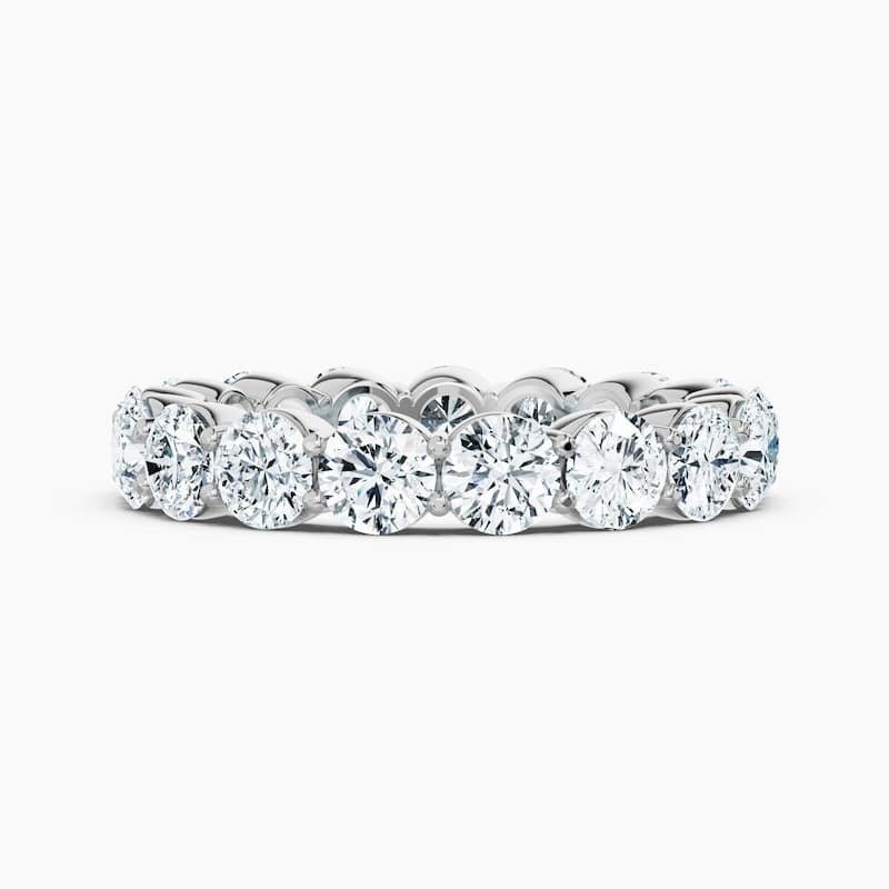 Auriya 14k Gold Round Lab Grown Diamond Eternity Band 2.00 - 7.00 ct. tw. (F-G, VS) - 4.25 ct. wt. - 8.5 - White
