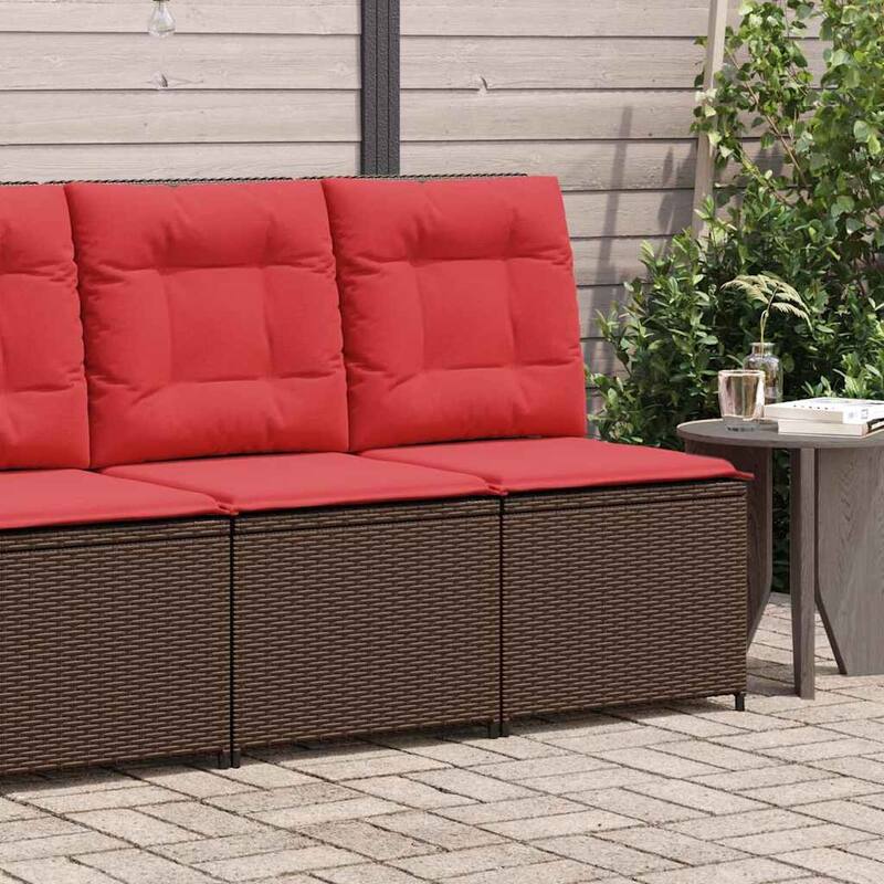 vidaXL Garden Sofa with Cushion Poly rattan - 54 x 67 x 95 cm