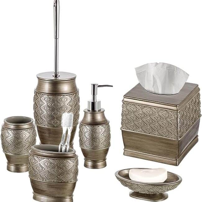 Creative Scents Dublin Brushed Silver Square Tissue Box Cover - Brushed SIlver