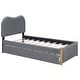 preview thumbnail 9 of 30, Full Upholstered Platform Bed with Practical Trundle for Additional Sleeping Space