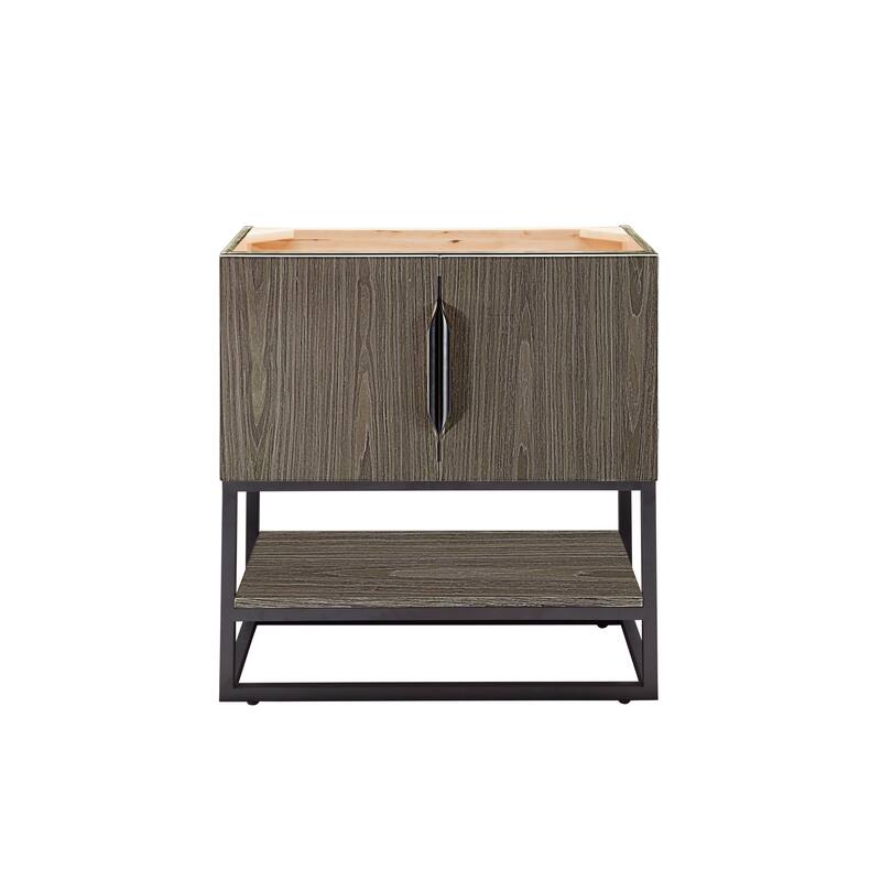 James Martin Vanities Columbia 31.5" Single Vanity, Ash Gray with White Glossy Composite Stone Top