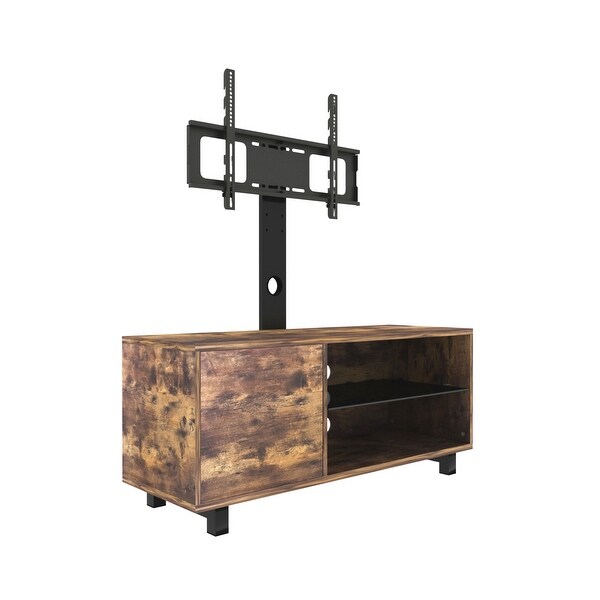 43 Retro TV Console with Push to Open Storage Cabinet for TV up