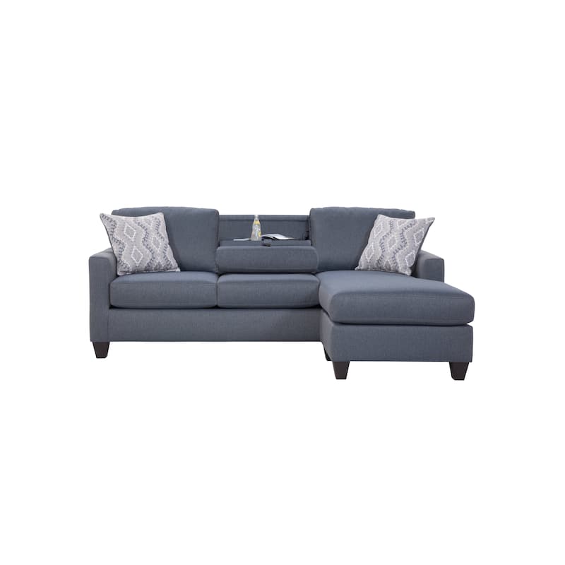 American Furniture Classics Eureka Sofa Chaise with Drop Down Table and USB