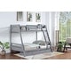 preview thumbnail 3 of 8, Trisha Grey 2-drawer Wood Twin Over Full Bunk Bed