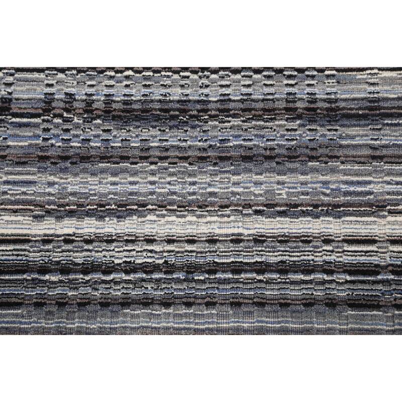 Geometric Modern Moroccan Oriental Wool Area Rug Handmade Carpet - 4'10" x 7'11"