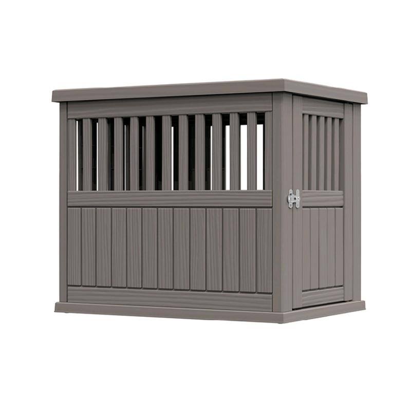 Furniture-Style Lockable Dog Crate for Medium/Large Dogs – Multi-Functional Pet Cage & Side Table, Easy Assembly