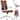 Modern High Back Office Chair Ribbed PU Leather Swivel Tilt Conference Room Computer Desk Cushion Seat Boss