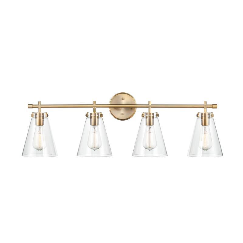 Millennium Lighting Aliza 4 Light Vanity Fixture with Clear Glass Shades