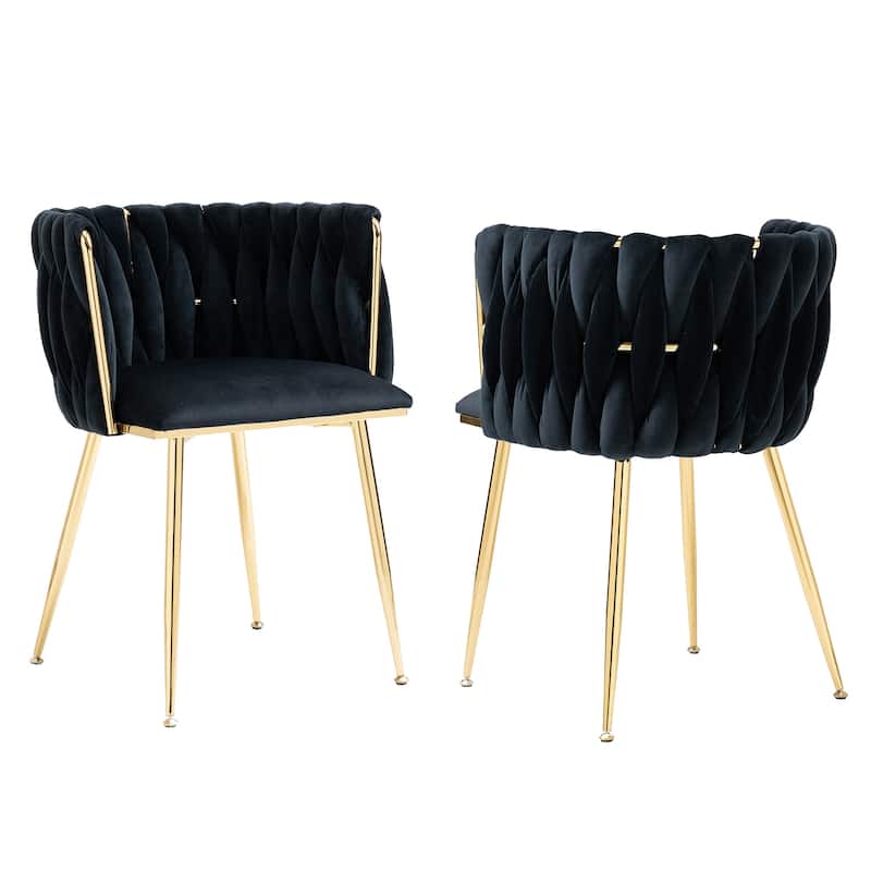 Makeup Chair, Home Backrest Light Luxury Dining Chair, Balcony Table Edge Chair (set of 2)