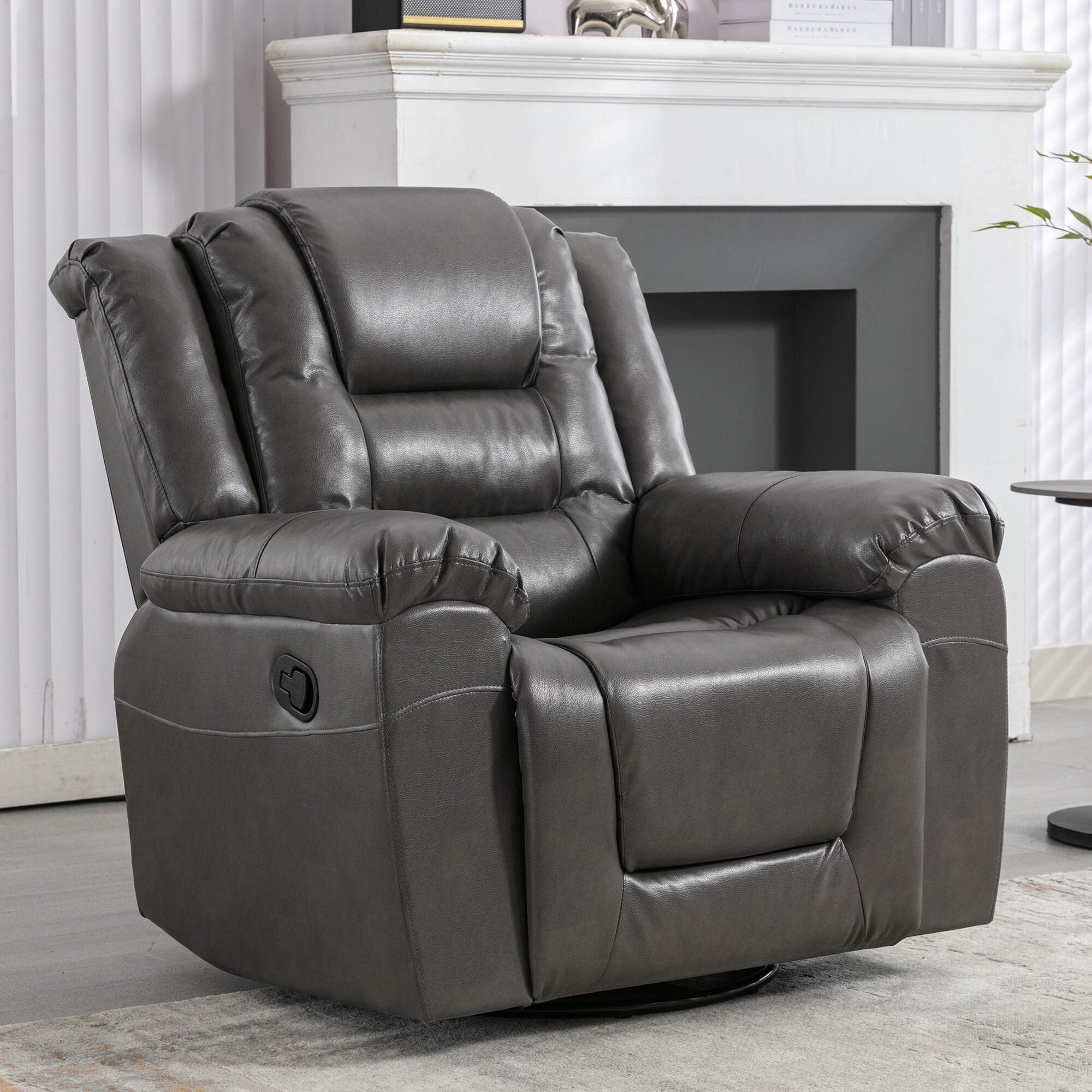 Grey 360° Swivel and Rocking Home Theater Recliner Manual Grey 360° Swivel and Rocking Home Theater Recliner Manual