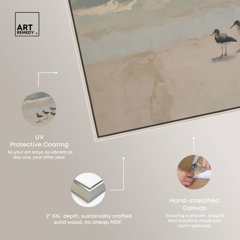 Seagulls at the Beach II Canvas by Art Remedy