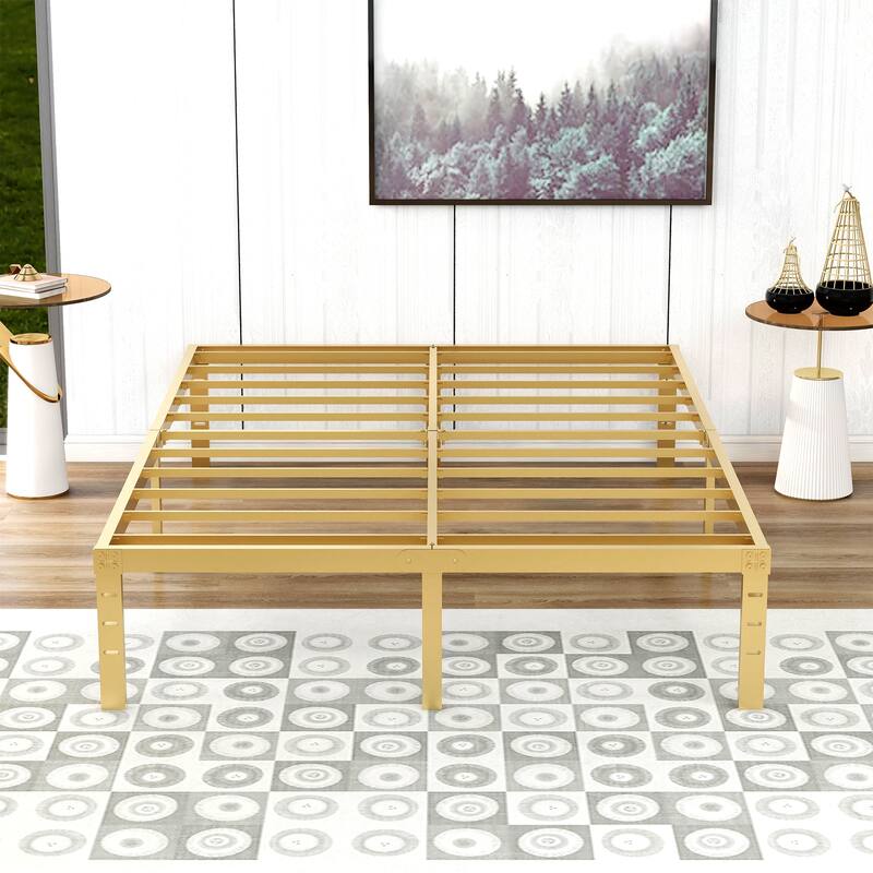 NNV 14" 3500 lbs Heavy Duty Bed Frame, Duty Steel Slat Metal Bed Frame