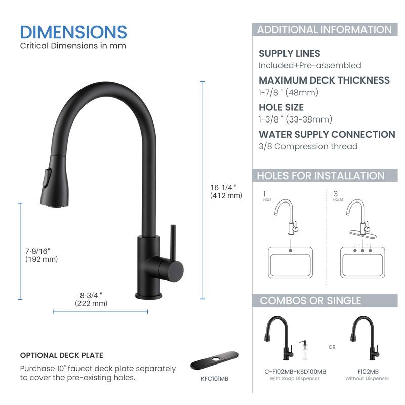 Single Handle Pull Down Kitchen Faucet