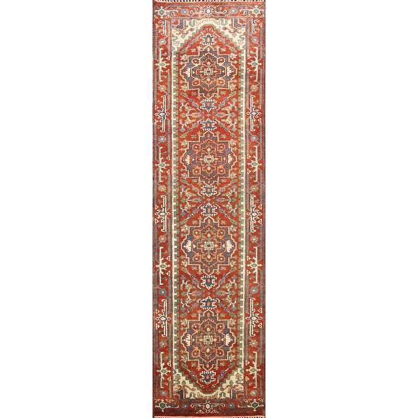Shop Black Friday Deals On Geometric Heriz Oriental Hallway Runner Rug Hand Knotted Wool Carpet 2 6 X 10 1 Overstock 32334955