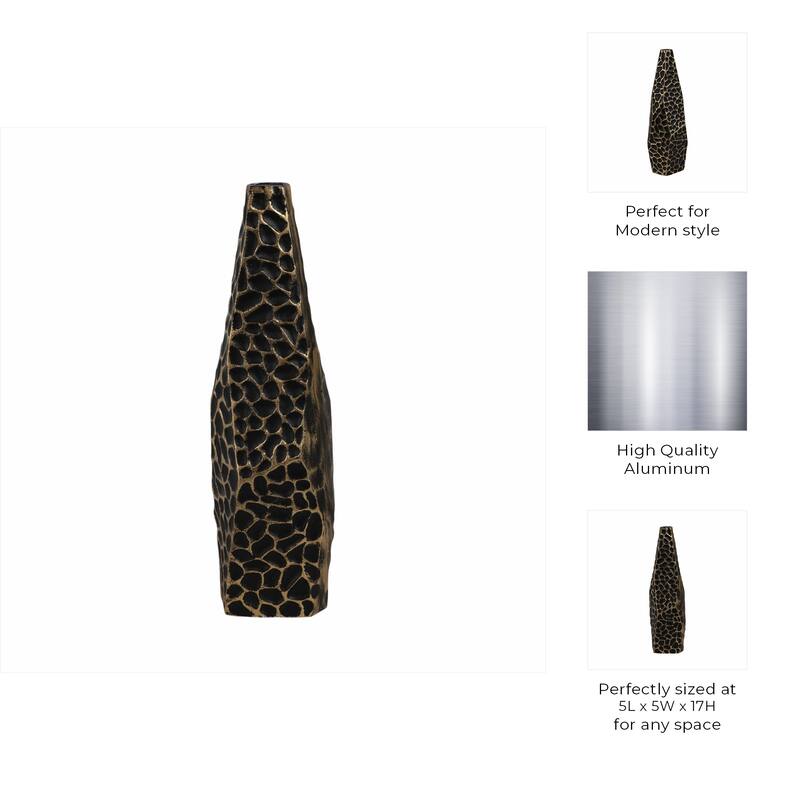 Aluminum Metal Balaz Asymmetrical Sculpted Vase