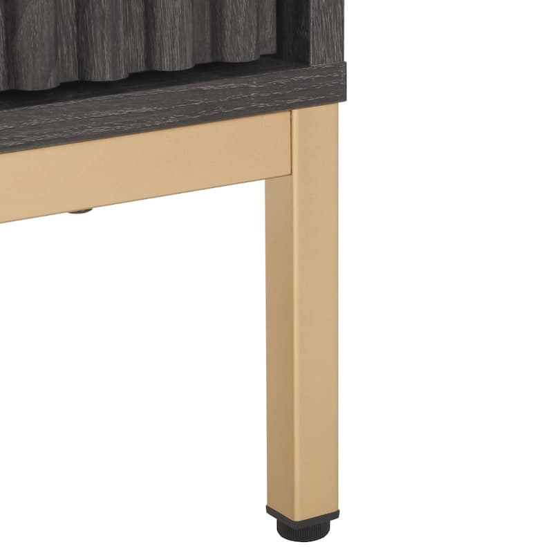 SAFAVIEH Lylia 4-Door Entertainment Media Stand (Fits up to 65" Flatscreen TV) - 60.8 in. x 17.7 in. x 24.6 in.