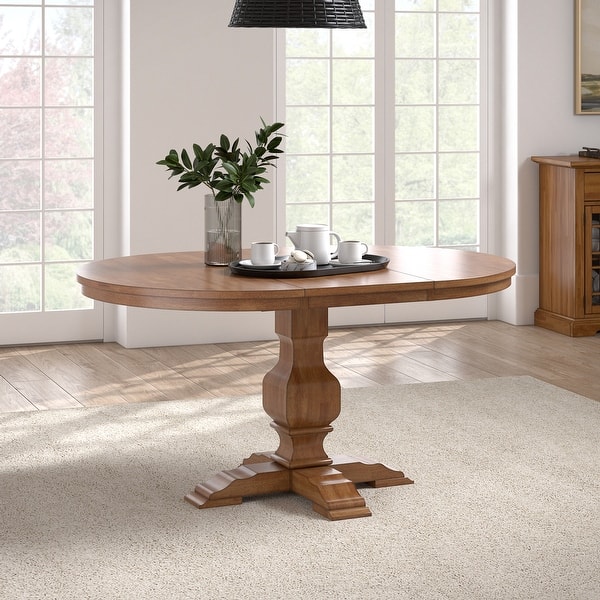 Ronda Two-Tone Oval Solid Wood Top Extending Dining Table - Bed Bath ...