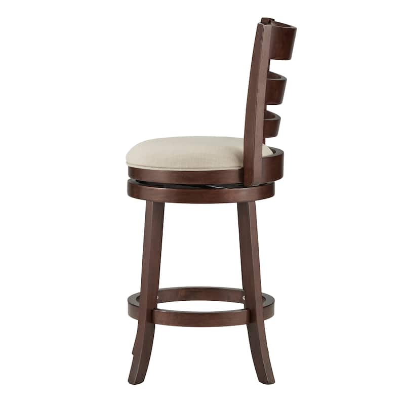 Verona Ladder Back Swivel Counter Height Stool by iNSPIRE Q Classic
