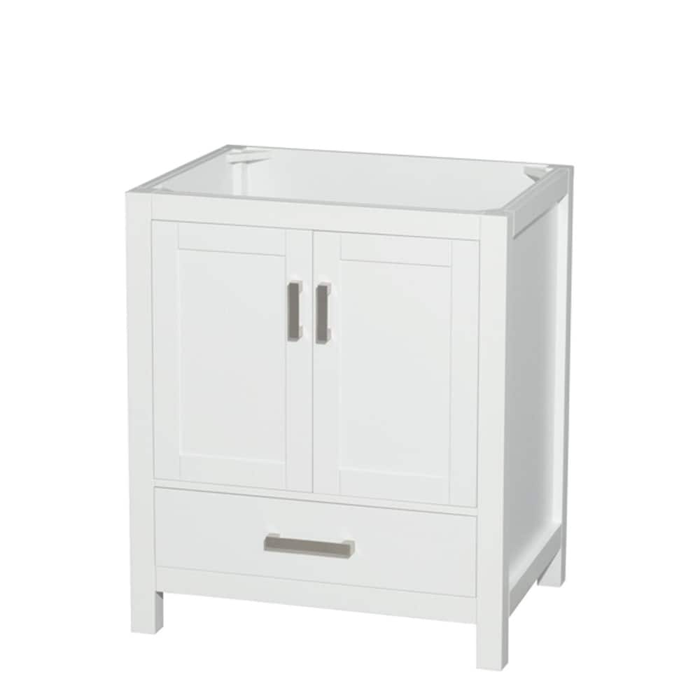 Wyndham Collection Sheffield 30" Hardwood Vanity Cabinet Only - Less