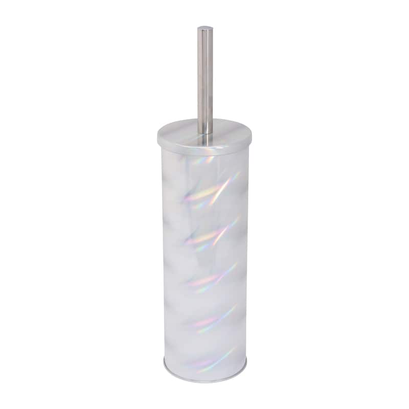 Bath Bliss Holographic Toilet Bowl Brush and Holder - 3.75"Rd x 15"H