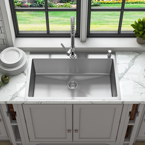 無料発送 in Drop Sinber Single Sink Kitchen Steel Stainless 304 Bowl その他