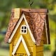 preview thumbnail 32 of 48, Glitzhome 12"H Retro Distressed Painted Solid Wood Cottage Birdhouse