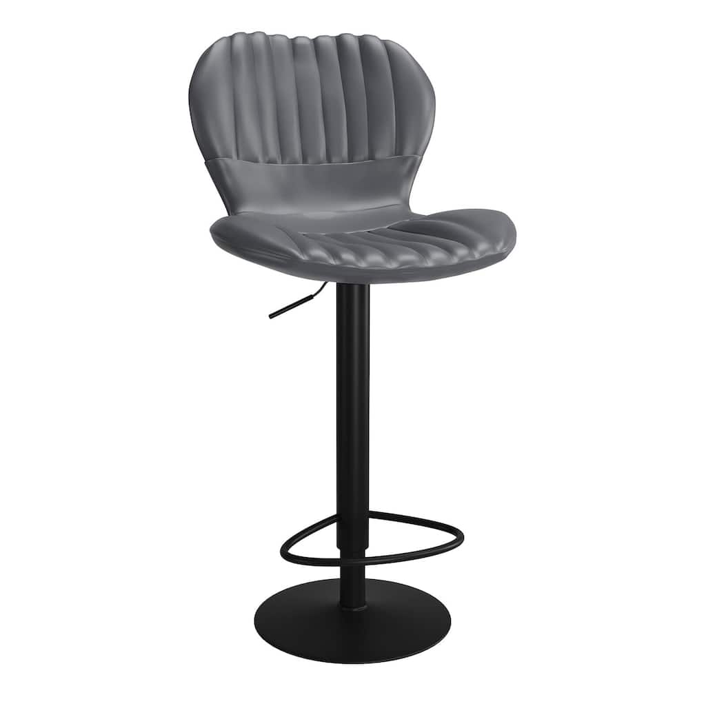 Swivel Counter Height Bar Stools Set of 4,Adjustable Upholstered Barstools Counter Height with High Backrest