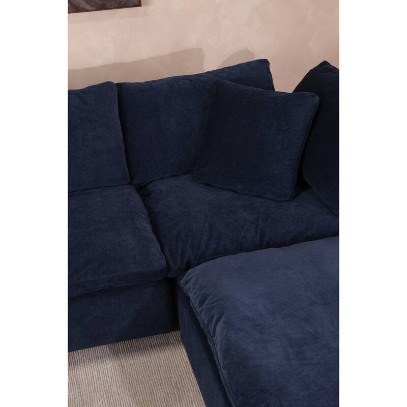 Aurelle Home Corbin Modern Modular Sectional Piece - Ottoman
