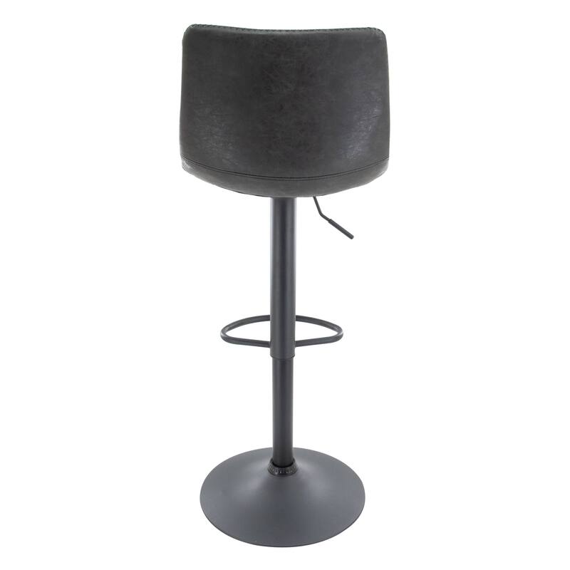 Tilbury Mid-Century Swivel Adjustable Bar Stool Set of 2 by LeisureMod - 32.2