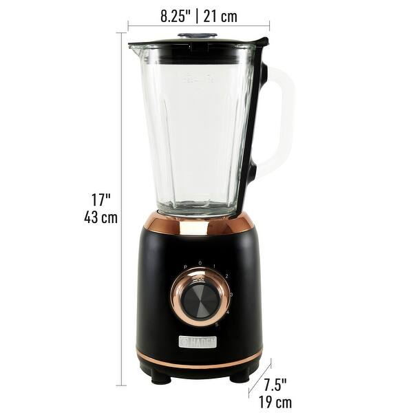 dimension image slide 1 of 3, HADEN Heritage 56 Ounce 5-Speed Retro Blender with Glass Jar