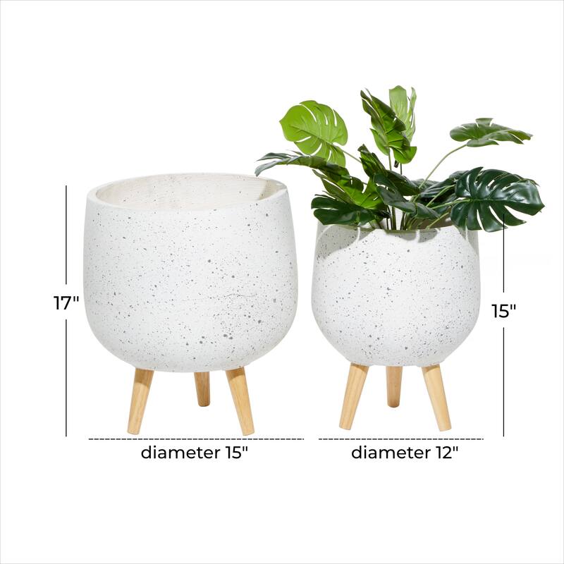 MgO Contemporary Planter (Set of 2) - S/2 17", 15"H