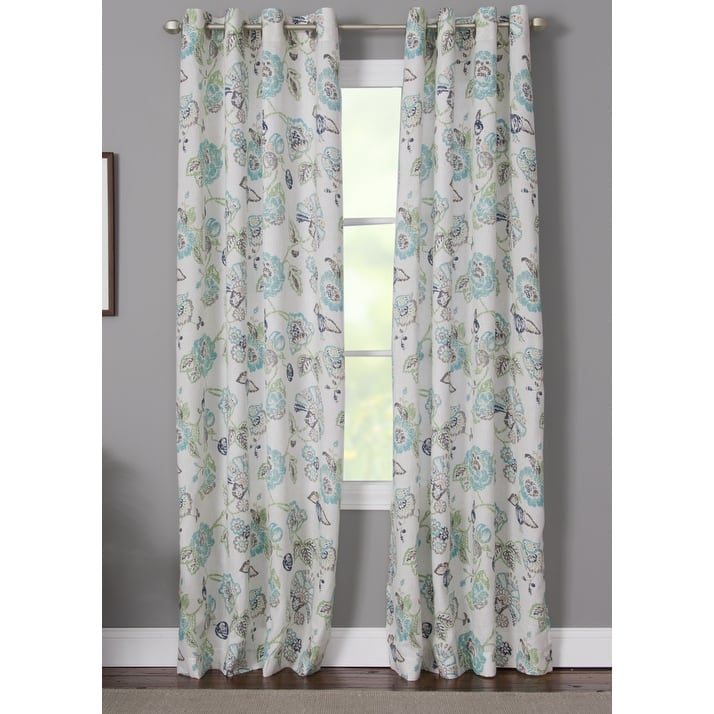 Porch & Den Summit Pointe Floral Pattern Grommet Top Panel