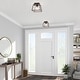 preview thumbnail 3 of 7, LALUZ Modern Farmhouse 1-Light Glass Flush Mount Ceiling Light - L 8"x W 8"x H 11.5"