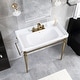 preview thumbnail 3 of 46, 24 inch Stainless Steel Freestanding Bathroom Vanity Set with Integrated Ceramic Sink
