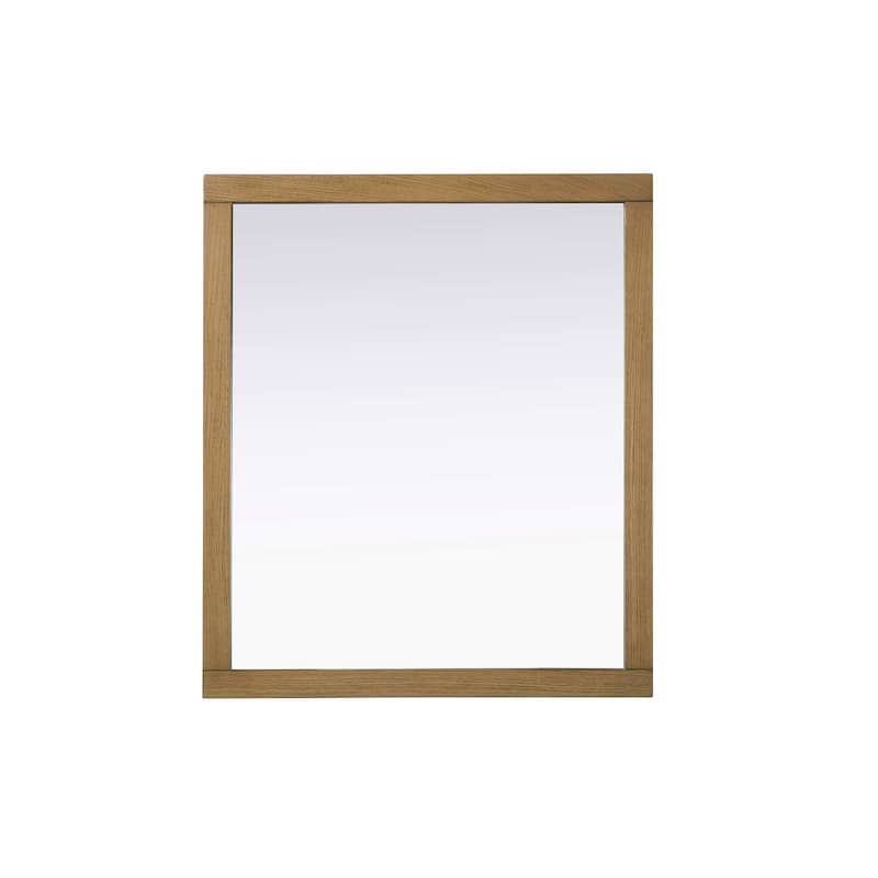 Solene Wooden Rectangle Mirror (42-48 x 36 in.) - Honey Teak - 42" x 36"