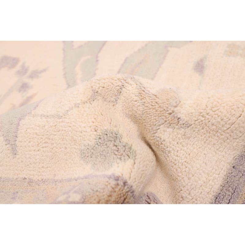 ECARPETGALLERY Hand-knotted Royal Oushak Ivory Wool Rug - 8'2 x 10'2