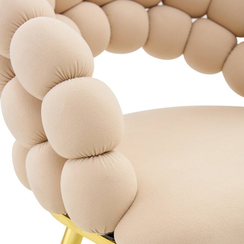 Set of 2 Velvet Bubble Link Chairs - Modern Sculptural Seating for Dining & Living Rooms