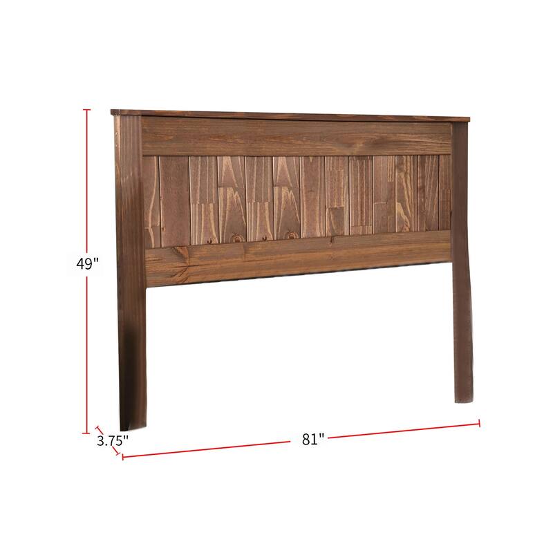 Wood Panel Headboard in Mahogany